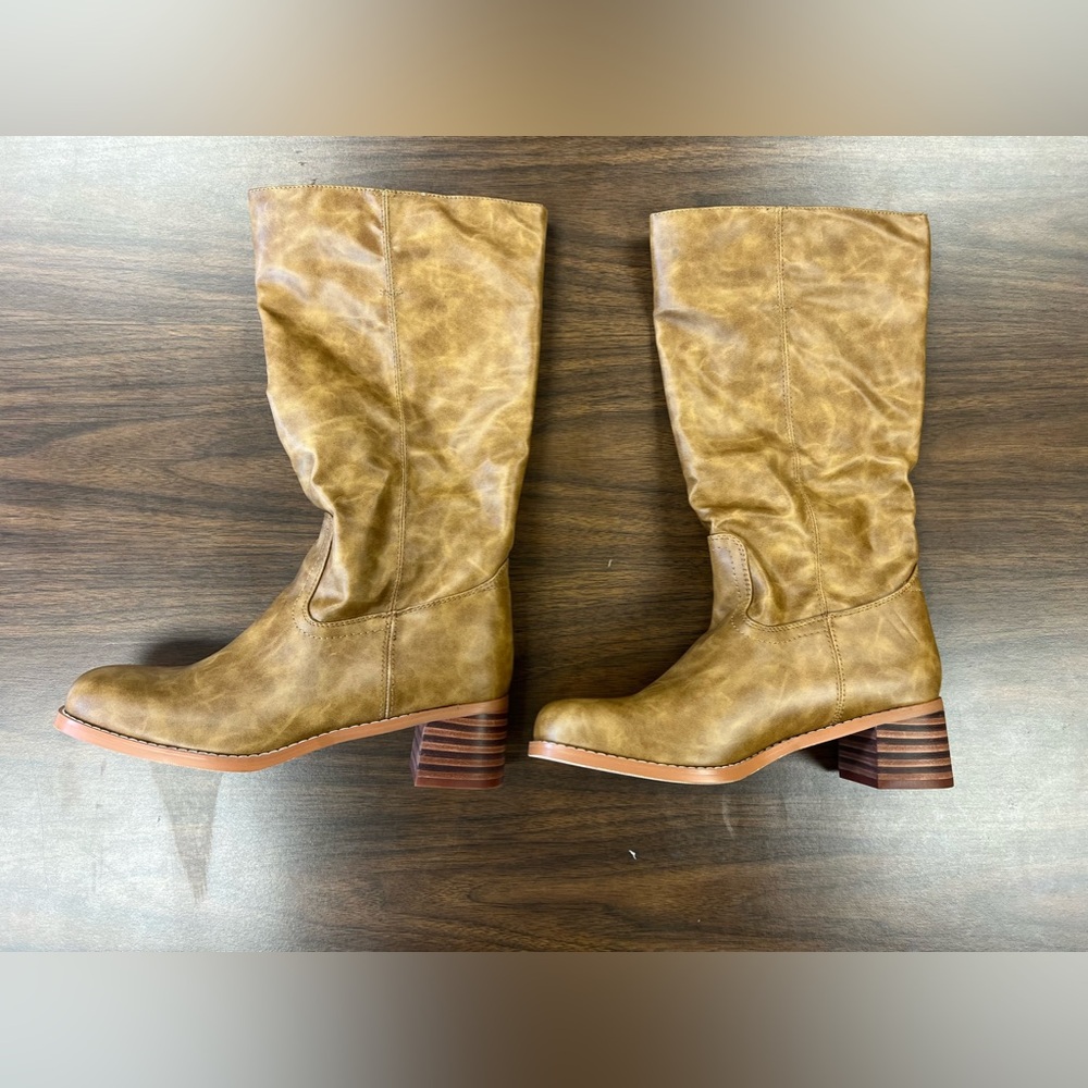 Tan Heeled Boots for Women